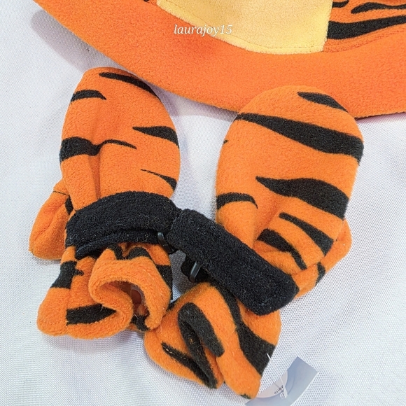 Disney Store Tigger Plush Hat Mitten Set Fleece Infant Small 6-12 Month New - Picture 3 of 8